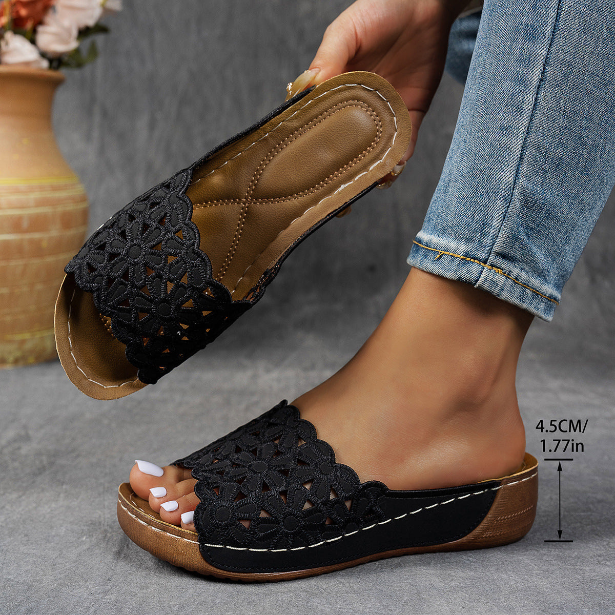 🥿 50% OFF NOW ! 💐 Breathable Women's Slippers – Ultra Soft, Airy Breathable & Non-slip Home Wear Design 🌿
