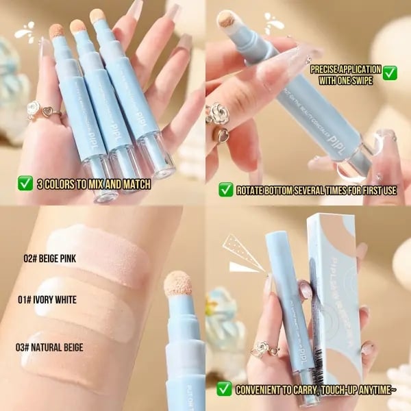 🖋️✨LAST DAY SALE BUY 1  GET 1 FREE!!💙Dual-effect Concealer & Foundation Eye Concealer - 24-hour long-lasting