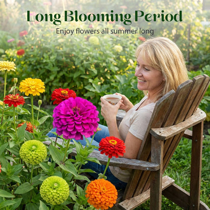 100 PCS Mixed Color Zinnia Seeds